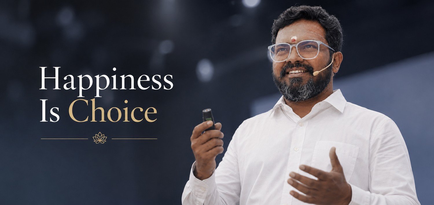 Happiness is a choice. A recent keynote.